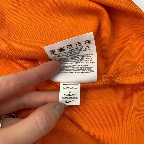 Nike Golf Polo Shirt Mens XL Extra Large Carrot Orange Dri Fit UV Tech - Picture 8 of 12